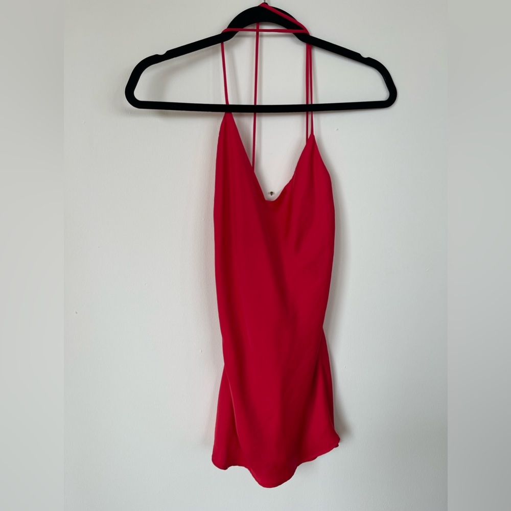 Zara red mini slip dress (M)